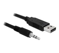 Delock 83115 Cavo USB USB 2.0 Spina USB-A, Jack 3,5 mm spina 1.80 m Nero