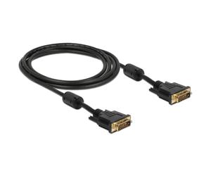 DeLOCK 83190 DVI cable 2 m DVI-D Black NUOVO
