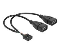 Delock 83292 0,2 m Femmina Femmina 1 pz Cable USB 2.0 type-A 2 x female to pin