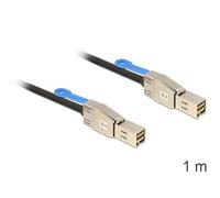 DeLOCK 83394 cavo Serial Attached SCSI (SAS) 1 m Nero, Argento