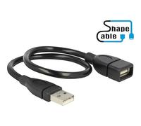 Delock 83498 Cavo USB USB 2.0 Spina USB-A, Presa USB-A 0.35 m Nero cavo flessib