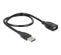 Delock 83499 Cavo USB USB 2.0 Spina USB-A, Presa USB-A 0.50 m Nero cavo flessib