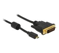 Delock 83586 HDMI / DVI Cavo adattatore Spina HDMI Micro-D, Spina DVI-D 24+1pol