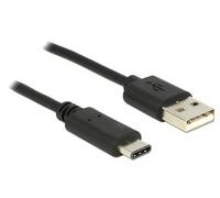 Delock 83600 1 m USB C USB A USB 2.0 Maschio/Maschio Nero Cavo USB 2.0 Tipo-A