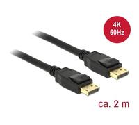 Delock 83806 DisplayPort Cavo Spina DisplayPort, Spina DisplayPort 2.00 m Nero
