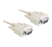 Delock 84250 Grigio 5 m Sub-D9 Sub-D9 Femmina Femmina Cable serial Null modem 9