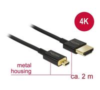 Delock 84783 HDMI Cavo Spina HDMI-A, Spina HDMI Micro-D 2.00 m Nero UHD 4K;, c
