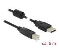 Delock 84899 Cavo USB USB 2.0 Spina USB-A, Spina USB-B 5.00 m Nero con nucleo i