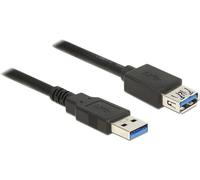 Delock 85053 0,5 m USB A USB A USB 3.2 Gen 1 (3.1 Gen 1) Maschio/Femmina Nero