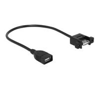 Delock 85105 Cavo USB USB 2.0 Presa USB-A, Presa USB-A 0.25 m Nero
