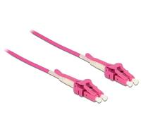 DeLOCK 85132 cavo a fibre ottiche 1 m OM4 LC Rosa
