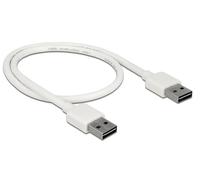 DeLock 85192 0.5 m USB A Male, USB A Male, White Cable USB - Cable USB (0.5 m, U