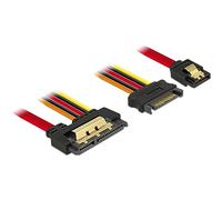 DeLOCK 85228 cavo SATA 0,3 m SATA 7-pin SATA 22-pin Nero