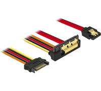 DeLOCK 85229 cavo SATA 0,3 m SATA 7-pin SATA 22-pin Nero