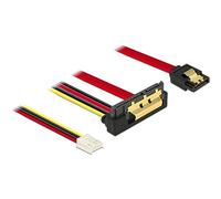 DeLOCK 85235 cavo SATA 0,3 m SATA 7-pin + Molex (4-pin) SATA 22-pin Nero