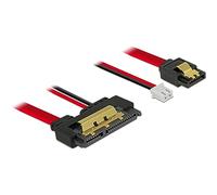 DeLOCK 85240 cavo SATA 0,2 m SATA 7-pin SATA 22-pin Nero