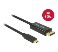DeLOCK 85257 cavo e adattatore video 3 m USB tipo-C DisplayPort Nero (Delock Kabel USB-C auf DisplayPort 4K 60Hz 3m) NEW