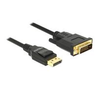 DELOCK 85313 - Connettore cavo Delock DP 1.2 > Connettore DVI 24 + 1, nero, 2 m