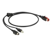 Delock 85487 1 m USB B USB 2.0 0,48 Gbit/s Nero Cavo PoweredUSBmaschio 24 V >