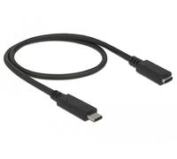 DeLOCK 85532 cavo USB USB 3.2 Gen 1 3.1 Gen 1 05 m USB C Nero (Delock - USB Type-C forlngerkabel - U)