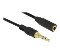 Delock 85590 3.5mm Maschio 3.5mm Femmina 5 m Nero Cavo di prolunga stereo con
