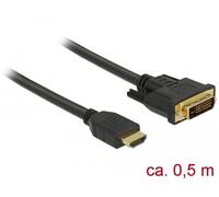 DELOCK 85651 - HDMI to DVI 24+1 cable bidirectional 0.5 m