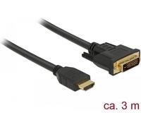 DeLOCK 85655 cavo e adattatore video 3 m HDMI tipo A Standard DVI Nero (Delock adapterkabel - 3 m) NEW
