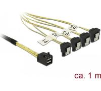 DeLOCK 85685 cavo SCSI Nero, Giallo 1 m 1 x Mini SAS HD SFF-8643 4 x SATA 7 pin (Delock ATA/SAS-kabel - 1 m)