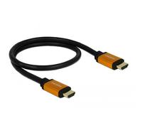 Delock 85726 HDMI Cavo Spina HDMI-A 0.5 m Nero, Oro tripla schermatura, contat