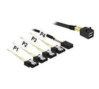 Delock 85732 1 m Mini SAS HD SFF-8643 4x SATA 6 Gb/s 7 Pin + 8 pin sideband
