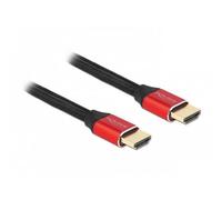 Delock 85775 HDMI Cavo Spina HDMI-A 3 m Nero, Rosso UHD 8K;, contatti connetto