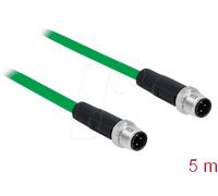 Delock 85920 5 m DIN EN 60811-C2-1 -40 70 °C Network cable M12 4 pin D-coded TPU