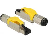 DeLOCK 86287 cavo di collegamento RJ-45 Argento Giallo (Delock netvrk-konnektor - 6.6 cm - me) NEW