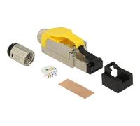 Delock 86287 RJ-45 Argento Giallo Zinco Cat6a S/UTP (STP) 18,4 mm Montaggio