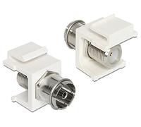 DeLOCK 86302 - Adattatore per cavo IEC, F, maschio/maschio, colore: bianco, 1,63 cm, 2,78 cm