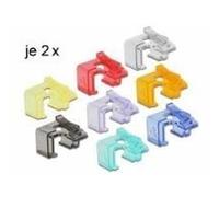 DeLOCK 86420 fermacavo Multicolore 16 pezzo[i] (Delock RJ45 Repair Clip Starter Set -) NEW