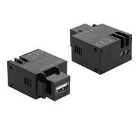 Delock 86506 Piatto Nero USB A Terminale Femmina Plastica Keystone Module with