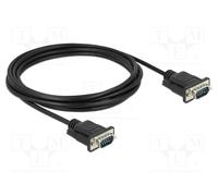 86575 Cavo D-Sub 9pin spina, PVC L su entrambi i lati: 3 metri nero DELOCK