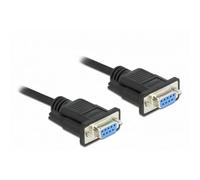 Delock cavo seriale RS-232 Sub-D9 femmina-femmina null modem da 2 m NEW
