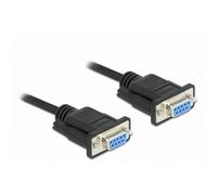 Delock 86606 Cavo Seriale [1x Presa RS232 - 1x Presa RS232] 3 m Nero