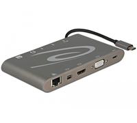 DeLOCK 87297 Docking Station USB 3.2 Gen 2 (3.1 Gen 2) Type-C Grigio - Nouvo