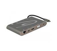 DeLOCK 87297 replicatore di porte e docking station per laptop USB 3.2 Gen 2 (3.1 Gen 2) Type-C Grigio