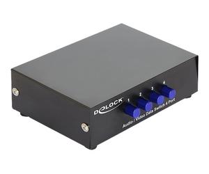 Delock 87637 Cablato 136 x 88 x 33 mm Switch Audio / Video manuale bidirezionale