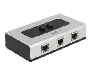 Delock 87673 RJ-45 1000 Mbit/s Nero Grigio Plastica 68 mm 112 mm Switch RJ45