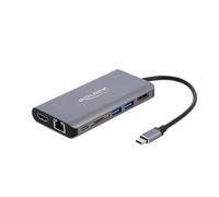 DeLOCK 87683 replicatore di Porte e Docking Station per Notebook Cablato USB 3.0 (3.1 Gen 1) Type-C Grigio 87683, Cablato, USB 3.0 (3.1 Gen 1) Type-C, 10,100,1000 Mbit/s, Grigio, SD,SDHC,