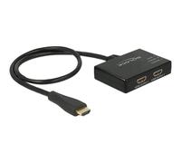 Delock 87700 HDMI 2x HDMI Nero 0,6 m 3840 x 2160 Splitter 1 x HDMI in > 2 x HDMI