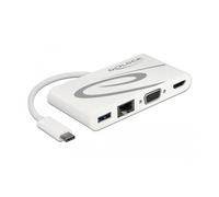 DeLOCK 87731 hub di interfaccia USB 3.2 Gen 1 (3.1 Gen 1) Type-C Grigio, Bianco