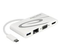 Delock 87731 USB 3.2 Gen 1 (3.1 Gen 1) Type-C Grigio Bianco HDMI RJ-45 USB 3.2