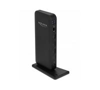 DeLOCK 87746 replicatore di porte e docking station per laptop Cablato Nero (Del