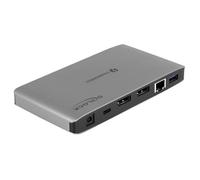 DeLOCK 87777 replicatore di porte e docking station per laptop Cablato Thunderbolt 3 Grigio [87777]